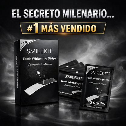 Tiras Blanqueadoras Dentales con Carbón Activado