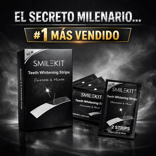 Tiras Blanqueadoras Dentales con Carbón Activado